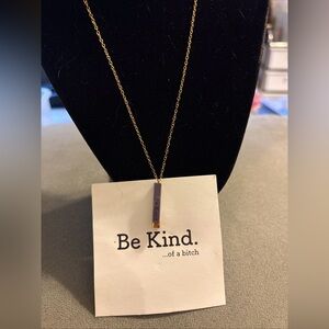 Be Kind … Of A Bit*h Necklace Hidden Message 20” With 2” Extender